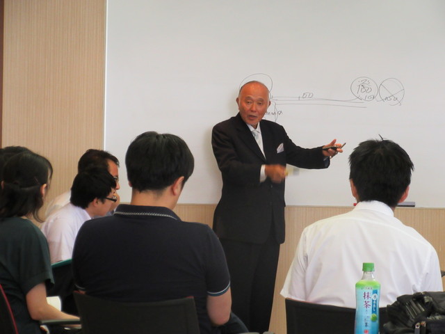 ホワイトボードを使って解説