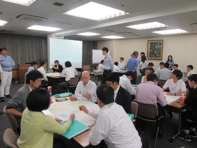 模擬グループでの討議シーン