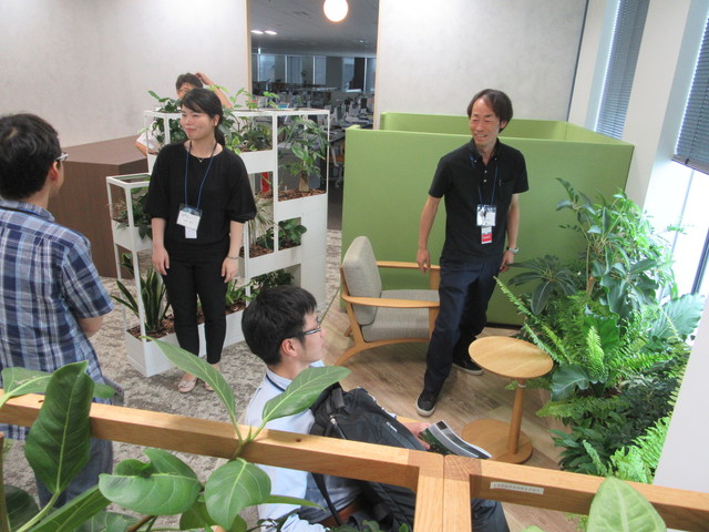 大和リース(株)名古屋支社のリラクゼーションルーム見学